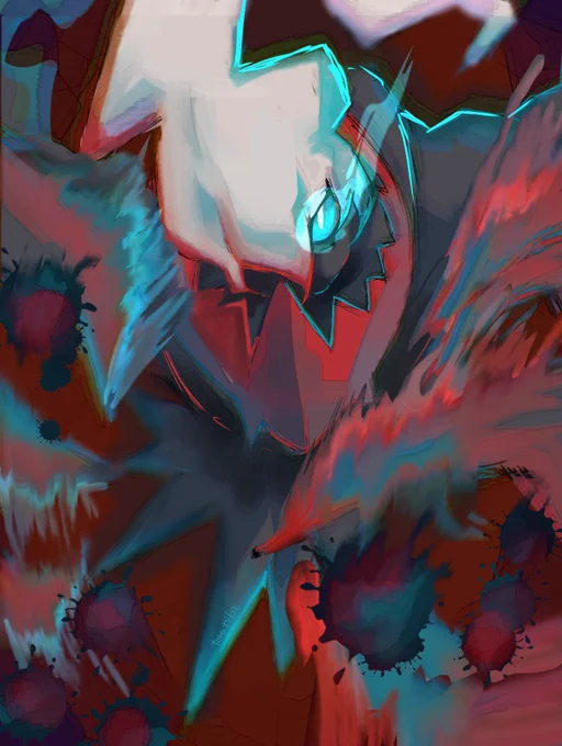 #引用RTで絵をあげて5人指名してバトンでお気に入りの絵を載せるつよつよMonday倒して帰宅したら素敵バトンいっぱいもろてるうぅ!?バトン両腕に抱えてとろにか!!誰に渡すか選べないので勝手ながらアンカー走らせて頂きます!!手癖マシマシ好きポケと推し推し配信者さんのFA!はっぴー! 