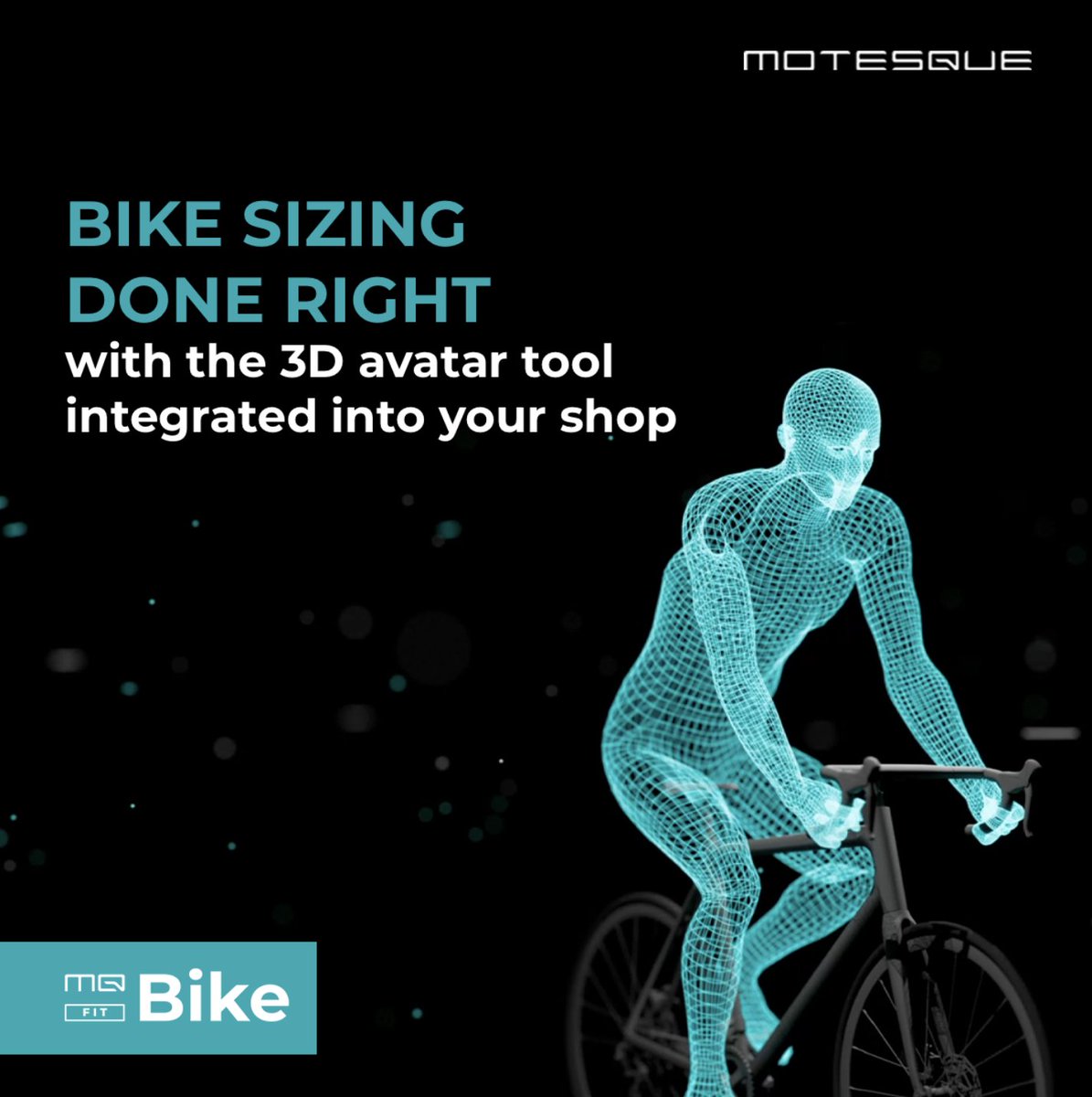 MotesqueInc's tweet photo. A #sizeadvisor for #bikes? You heard it right! MQ Fit Bike is a user-friendly #sizingtool that supports customers with the non-trivial task of choosing the best model, frame size and configuration for their individual body proportions. Check it out: https://t.co/uy8gI22nOS https://t.co/86OYxWFA32
