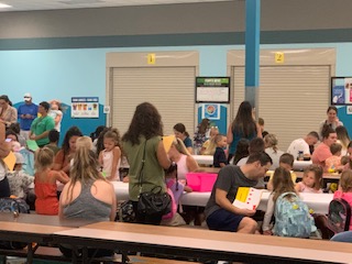 PageElem's tweet photo. Rayma teachers and staff welcome our new Kindergarten students to Kinder Camp! Let the fun begin!#raymatweets @LeeSchools https://t.co/FWfoosjFC4