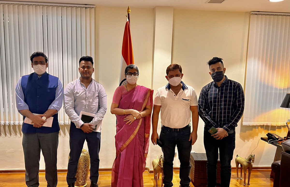 Shyamkanu Mahanta (@skmahanta2013) on Twitter photo In Bangkok.. Honāble Ambassador <a href="/suchitra_durai/">SUCHITRA DURAI</a>, source of our inspiration, big support system Dharmendra ji, HoC, Indian embassy, my team Raktim and Manna.. we are here in Bangkok, in spite of huge challenges to rock this place. #northeastindiafestivalbangkok <a href="/IndiainThailand/">India in Thailand</a> In Bangkok.. Honāble Ambassador <a href="/suchitra_durai/">SUCHITRA DURAI</a>, source of our inspiration, big support system Dharmendra ji, HoC, Indian embassy, my team Raktim and Manna.. we are here in Bangkok, in spite of huge challenges to rock this place. #northeastindiafestivalbangkok <a href="/IndiainThailand/">India in Thailand</a>