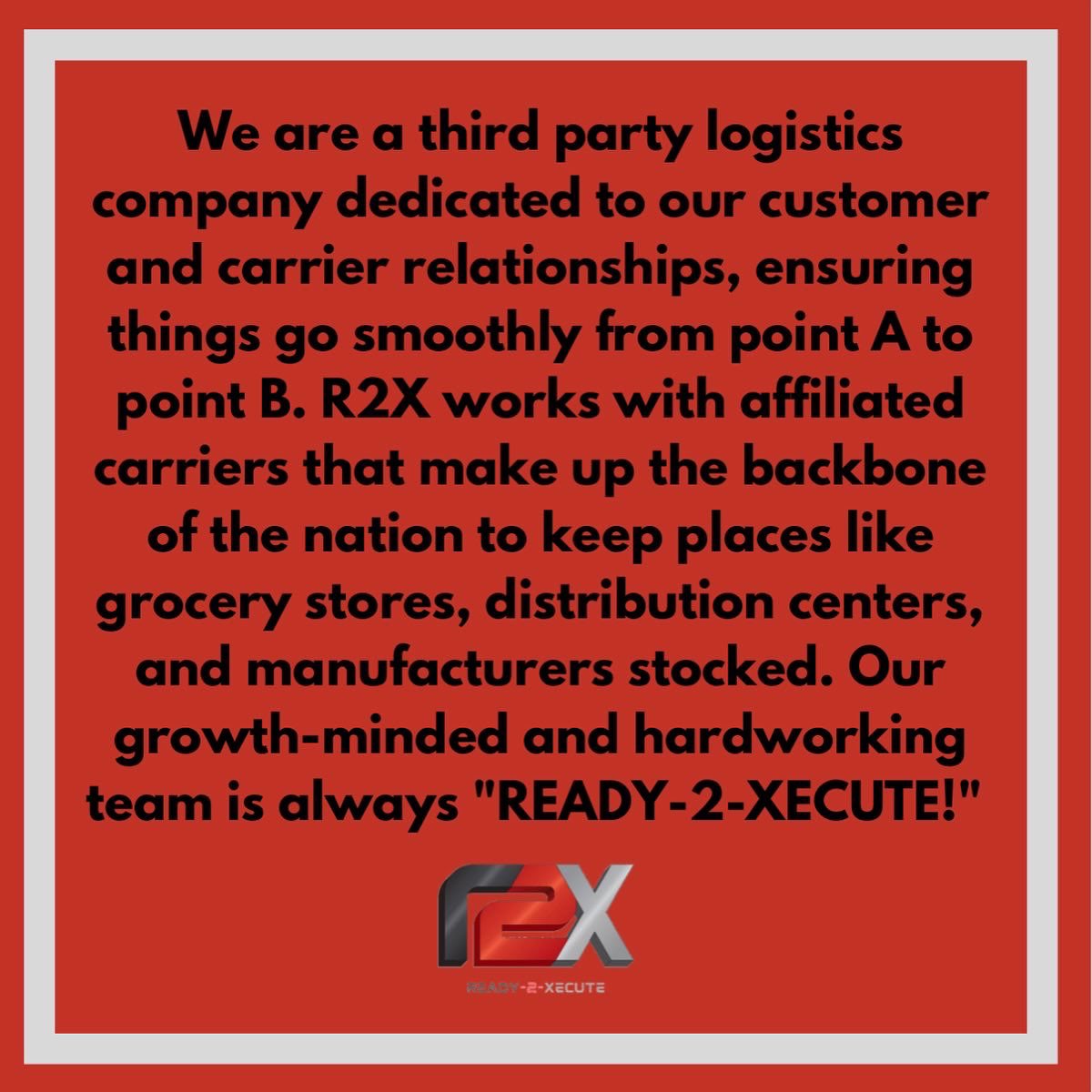 Swipe to learn more! 

#Ready2xecute #R2X #r2xindy #r2xindianapolis #indianapolis #hiringindy #freight #logistics #supplychain #broker #shipments