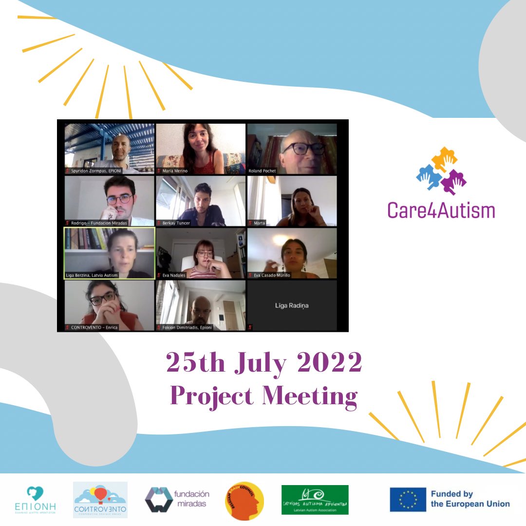 It was nice to discuss the implementation of our project with <a href="/BelBrainCouncil/">Belgian Brain Council</a> <a href="/ControventoCt/">Controvento Catania</a> <a href="/Autisms_LV/">Latvijas Autisma apvienība</a> <a href="/epioni_ngo/">Greek Carers Network EPIONI</a> and <a href="/FMiradasTEA/">Fundación Miradas</a>