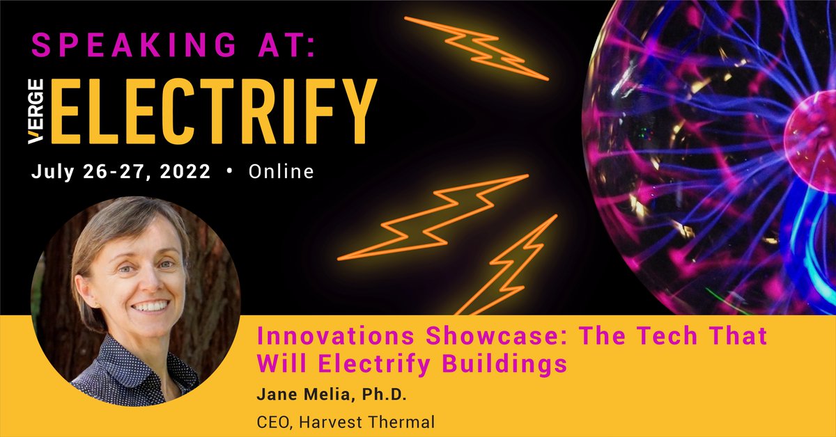 I’m excited to speak at #VERGEelectrify for an online “Innovations Showcase” July 27 at 9:00. Find out how we tackle the largest source of home emissions – gas furnaces and water heaters – with a single solution! See you there? bit.ly/3uTiOGB #VERGEelectrify <a href="/GreenBiz/">Green Biz</a>