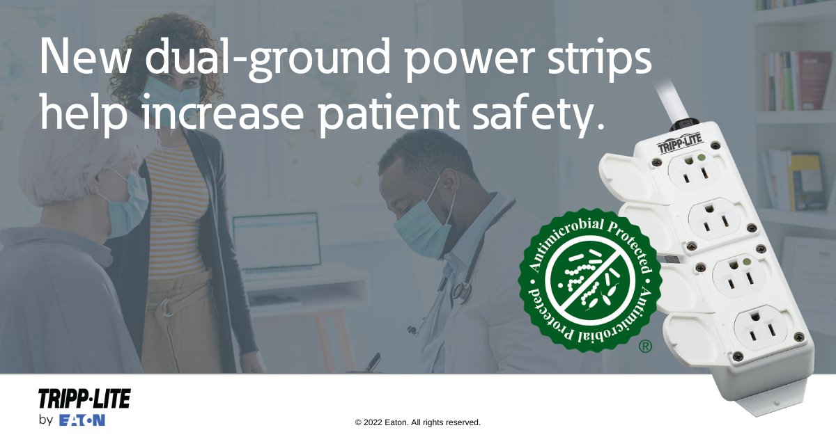 Tripp Lite by Eaton (@tripplite) on Twitter photo New Tripp Lite by Eaton medical-grade UL 2930-compliant power strips include redundant grounding for use inside or outside patient care vicinities. bit.ly/3vxfOQD
Watch for more news like this at our new home <a href="/ETN_Electrical/">Eaton Electrical</a>.
#PowerStrips #UL2930 #EatonGetsIT New Tripp Lite by Eaton medical-grade UL 2930-compliant power strips include redundant grounding for use inside or outside patient care vicinities. bit.ly/3vxfOQD
Watch for more news like this at our new home <a href="/ETN_Electrical/">Eaton Electrical</a>.
#PowerStrips #UL2930 #EatonGetsIT