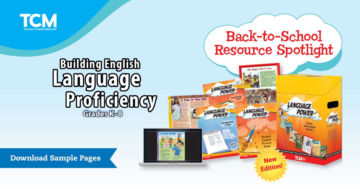tcmpub's tweet image. Accelerate English language proficiency by creating an environment for multilingual learners to achieve their social &amp;amp; academic goals. Language Power, 2nd Ed. offers flexibility and is easily implemented in a variety of instructional settings. Learn more: bit.ly/3PzNAMp