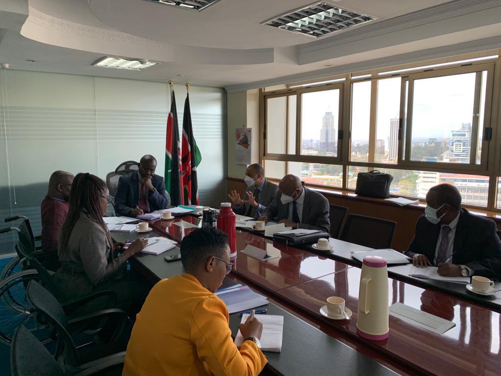 PAkiwumi's tweet photo. Today in #Kenya. Technical consultation w/ the Industrialization Secretary & experts at the Ministry of Industrialization, Trade & Enterprise Development on the content of the Integrated Country Programme of Kenya & the National Productive Capacities Gap Assessment #NPCGA. https://t.co/YafmaXLkOh