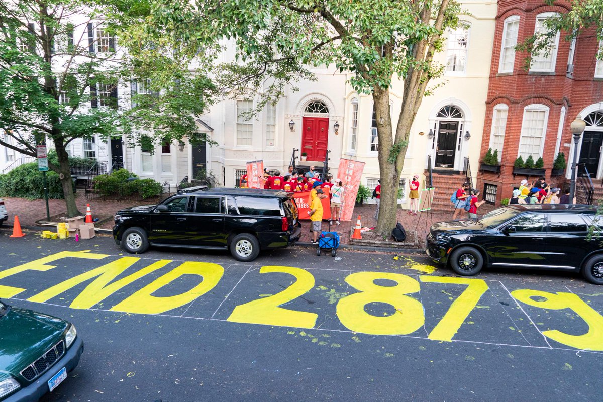 Here's a picture of our message. We won't stop with peaceful but powerful protest until this horrible program has been eliminated.