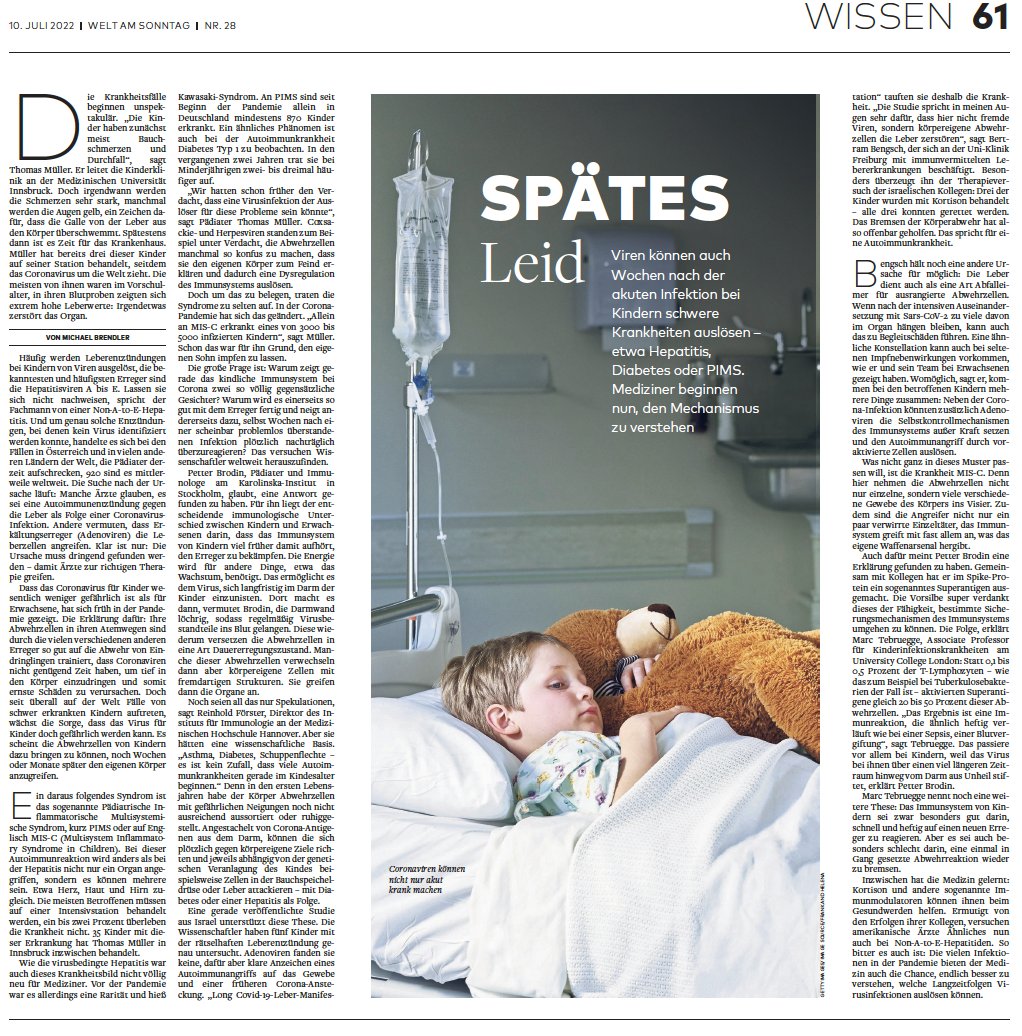 Interessanter und ausführlicher Artikel über mögliche Langzeitfolgen von SARS-CoV-2 Infektionen bei Kindern <a href="/ThomasMuellerAT/">Thomas Müller</a> #Hepatitis #Typ1Diabetes #MISC