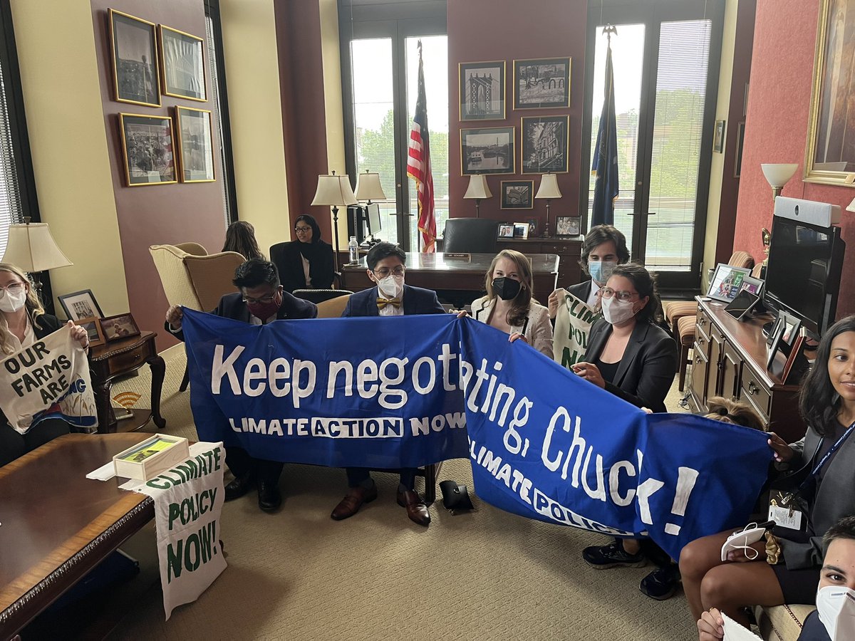 HAPPENING NOW: We’re asking Senator Schumer to negotiate like this is the coldest summer of the rest of our lives (it is).
