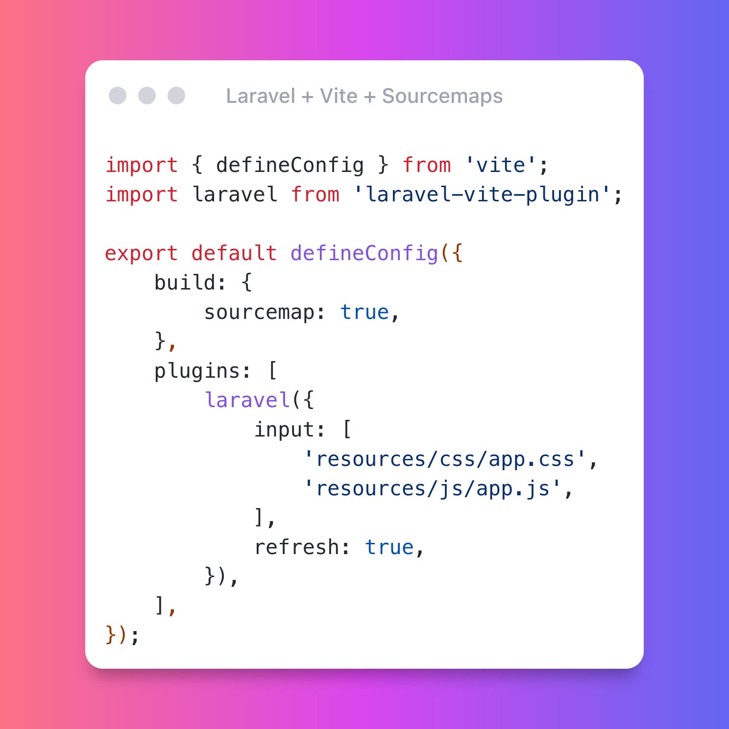 You can enable JS sourcemaps using @vite_js in Laravel
