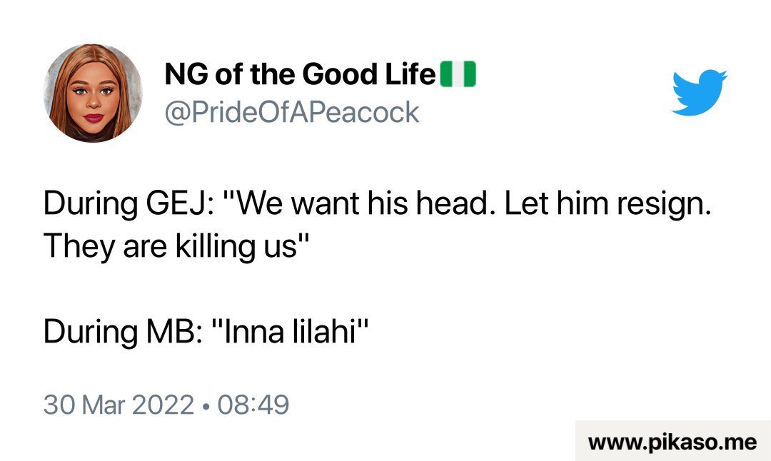 <a href="/Meerah4deeni/">The Annoying Girl🥰</a> <a href="/Kingchuksnurse/">Kingchuks</a> <a href="/gigsbenjamin/">Gideon Ben-Nnamani</a> <a href="/Engr_Abdulmalik/">Dan_Malikee 👷🏽‍♂️🗯</a> <a href="/JasperSavage6/">it is $well</a> <a href="/MBuhari/">Muhammadu Buhari</a> <a href="/aleeyu__haydar/">HAIDAR💎 حيدر</a> <a href="/BelloDanjuma10/">Engr Bello GMNSE 👷</a> @Hyderaleyou <a href="/Umar_Fish/">Málàm_Tóxíçø_Fïsh_💀🔴_</a> Hypocrisy