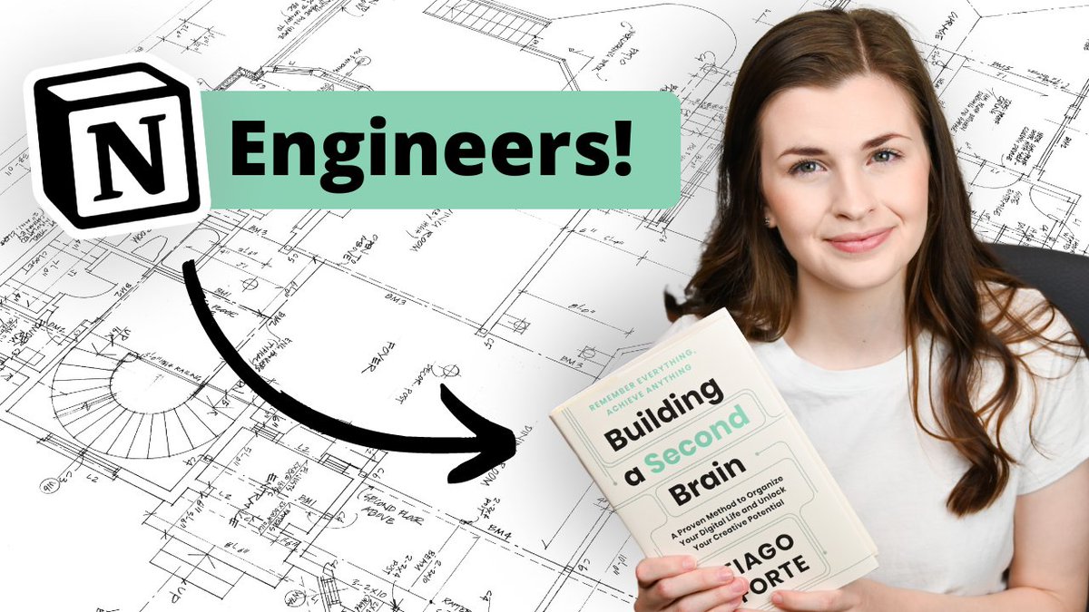 LizRoweYT's tweet photo. 🧠 Building a Second Brain for Engineers in Notion is finally up on my YouTube Channel!

I built my "second brain" during my first engineering job with inspiration from @fortelabs &amp; @AliAbdaal !

#BASB #PTYA https://t.co/3KcvY6v99Y