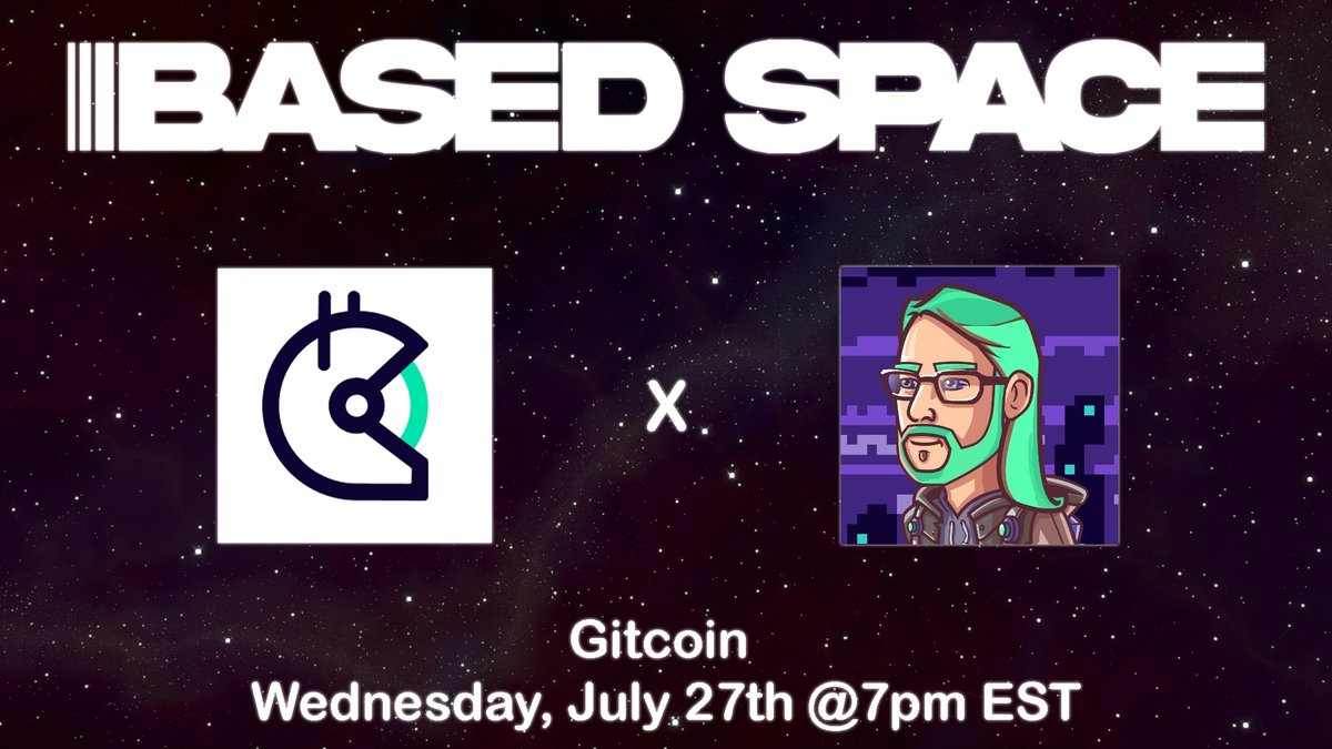 BasedSpace's tweet photo. We are excited to announce that @owocki, CEO @gitcoin, will be on the #BasedSpace!
📆 July 27th
⏰ 5pm MT / 7pm ET.
#SpacesHost @TheCryptoMewtwo
⭐️ Co-hosts @LinkTea777 and @ChaseCoins
🧵 Twitter Spaces link below 👇 https://t.co/PpX58y2Tv3