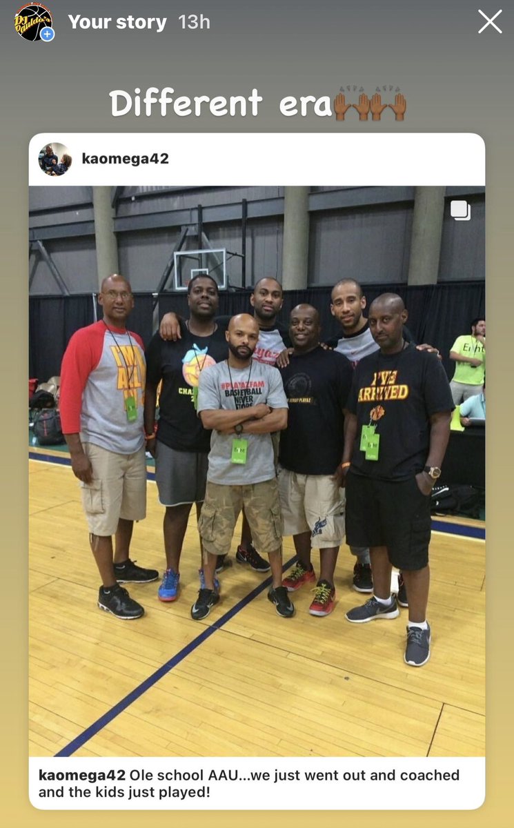 DjPauldo's tweet photo. My pedigree is rare, we’re the guys that can tell you about all the ESPN/HBO/etc specials because we were in it..top of the food chain from the beginning to the present of this whole AAU/grassroots thing. IYKYK #HIGHLEVELONLY #JERSEY @kyle_kspecial4 GREAT PIC triple OG💯✊🏾 https://t.co/UALK3IpC3w