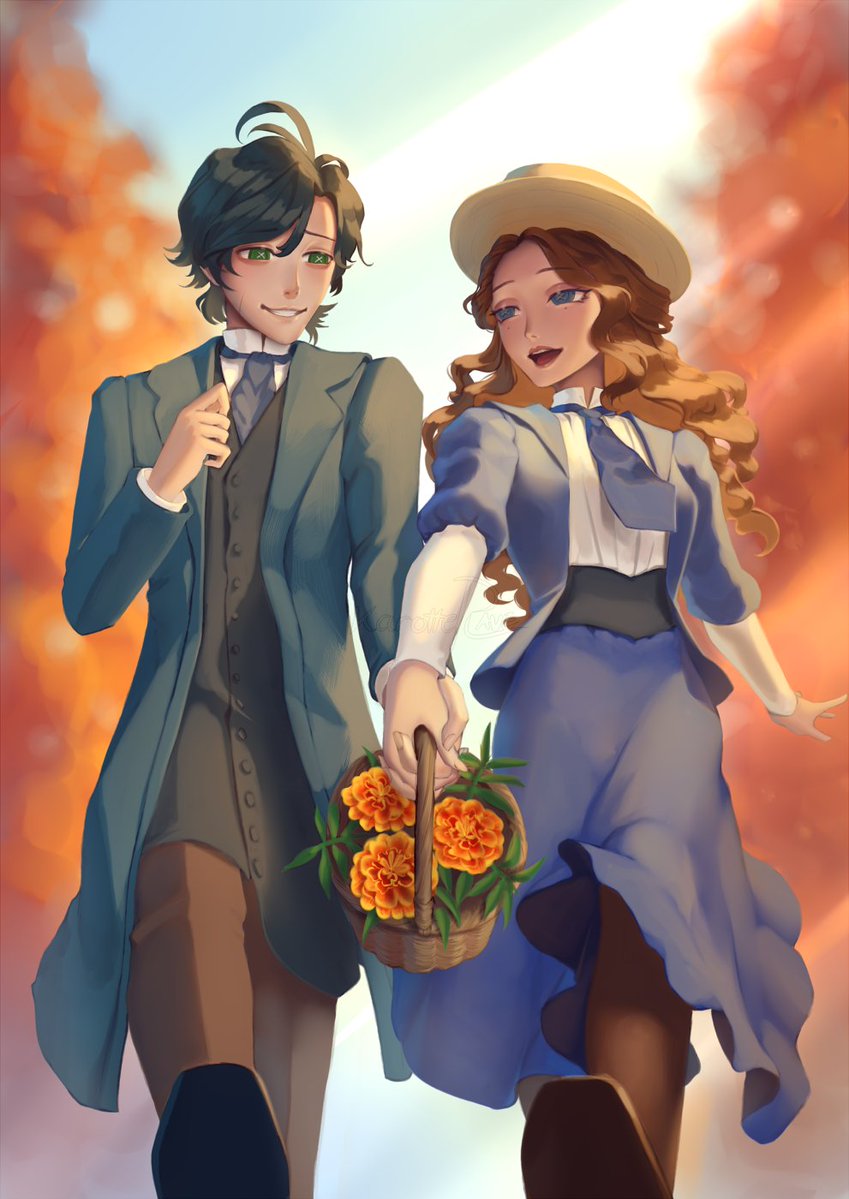 On the 10th of October, we cast aside the horrors of the game and celebrate the day 'we' were born into the same world. 🍂
Ada and Emile, walking through a warm Fall 🧡

Identity V #第五人格
