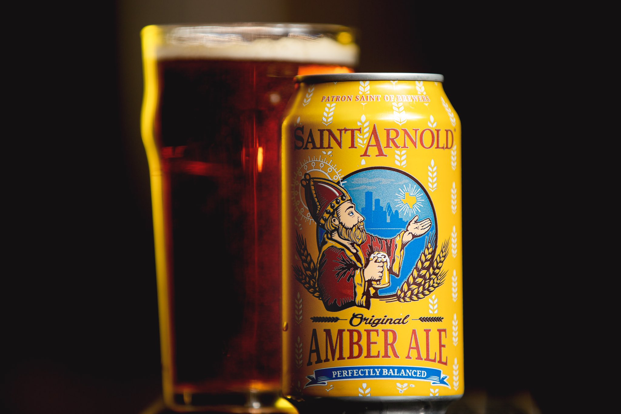 Saint Arnold Brewery Co Art Car IPA Very Hoppy American Clear Glass 6" x 3" 