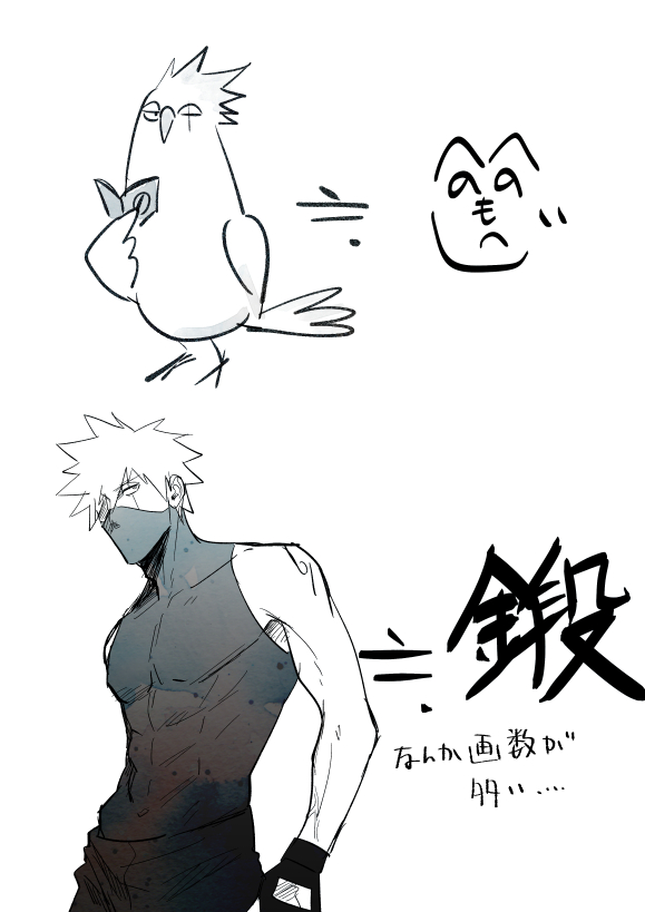 インコkkirがひらがなでkksさん(脱いでる)が画数の多い漢字というのはこんなイメージです 