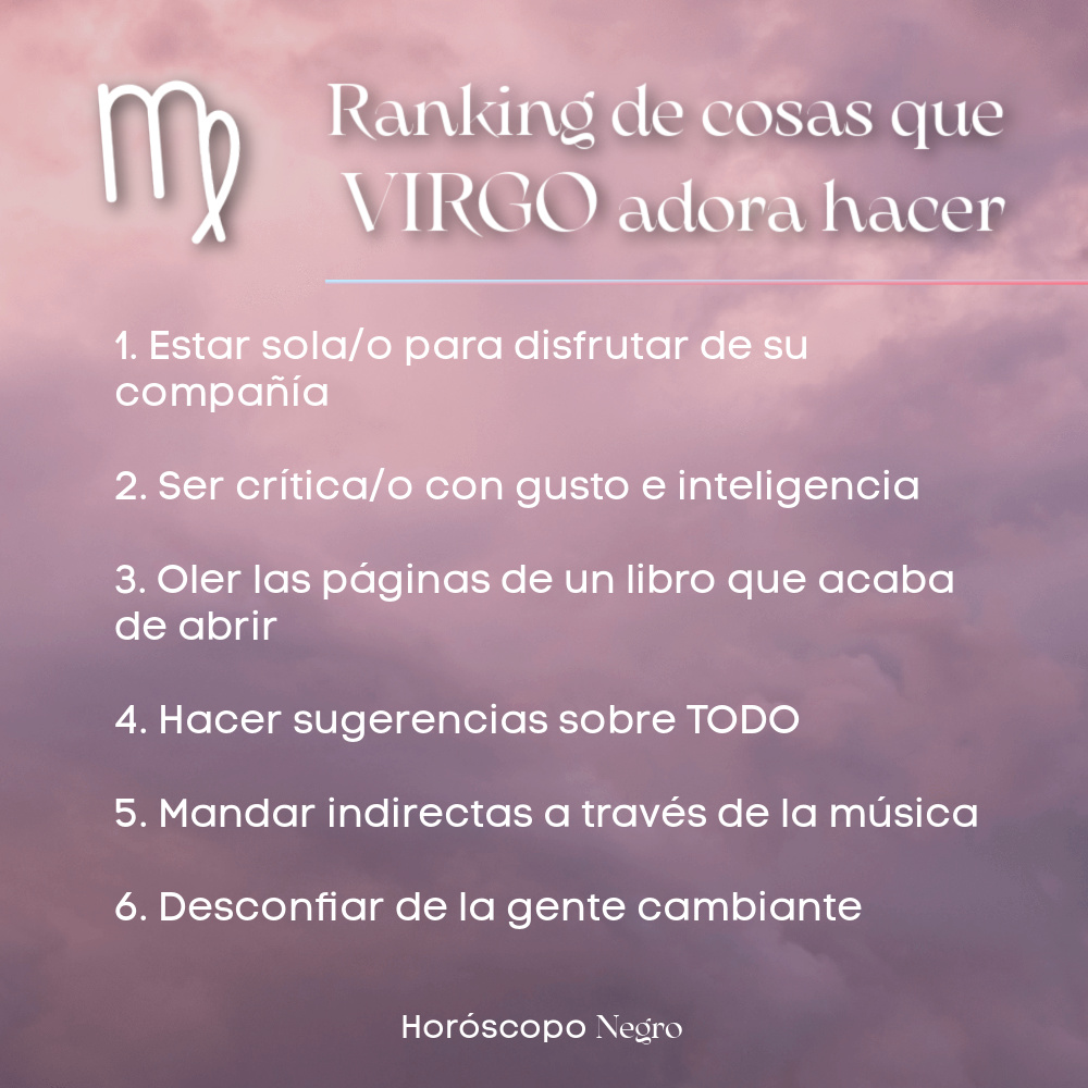 virgo_hn's tweet photo. Ranking de cosas que #virgo adora hacer ✨🔮✨ #horoscoponegro https://t.co/LE9fOd2GSt