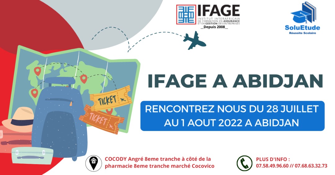 ifage_dakar's tweet photo. IFAGE A ABIDJAN du 28 au 30 juillet 2022 🤩

Rendez vous au lycée classique de Abidjan pour en savoir plus sur les formations et opportunités qu'offrent IFAGE 🤗
Pleins de surprises vous y attendent 😉
Plus d'infos : 00225 07.68.63.32.73 ou 00225 07.58.49.96.60 #abidjan https://t.co/Id0AD3DOQ7