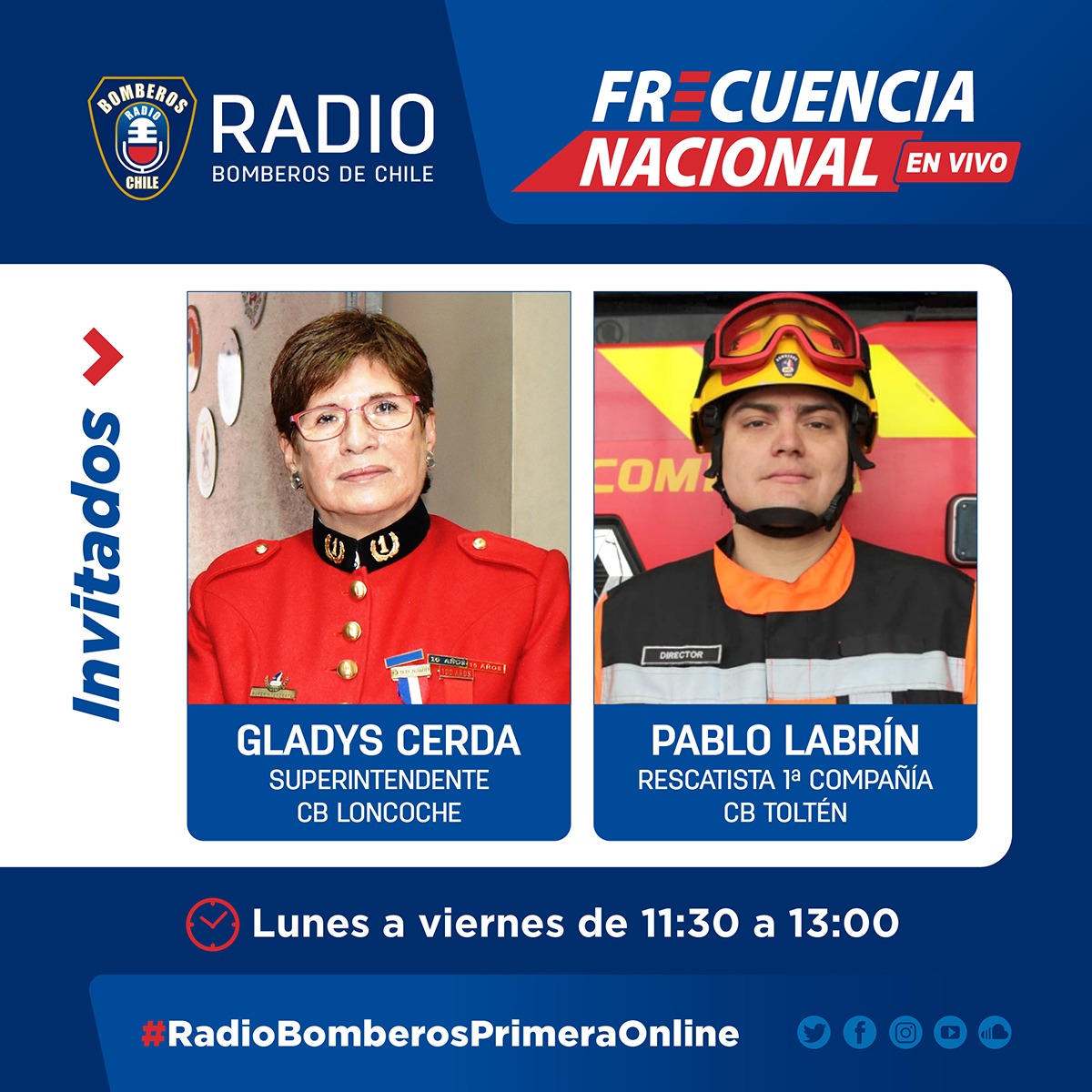 Bomberos de Chile on Twitter "📻 FrecuenciaNacional Te invitamos a