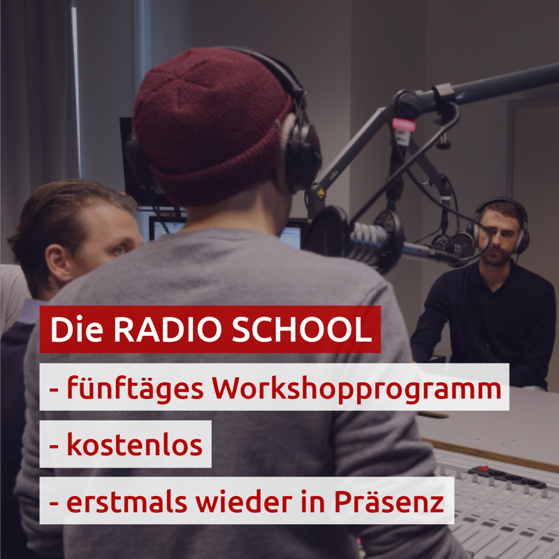MIZBabelsberg's tweet photo. Die MIZ #RADIOSCHOOL ist zurück! Nach zwei Jahren Online-Workshops kommt das kostenlose Programm zwischen dem 26. &amp; 30. September 2022 wieder vor Ort ins MIZ zurück. Bewerbt euch noch bis zum 25. August 2022. Mehr Infos gibts in den Slides und auf unserer Webseite.