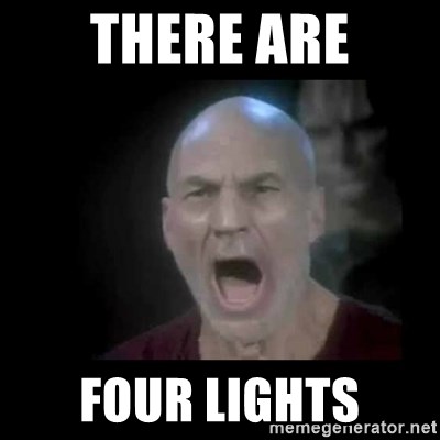 Steve Lambson 🎄 on Twitter: "The Capt. Picard are four lights" meme is pretty well-known. But you may not be aware #DavidWarner played Gul Madred, Cardassian in charge of interrogating