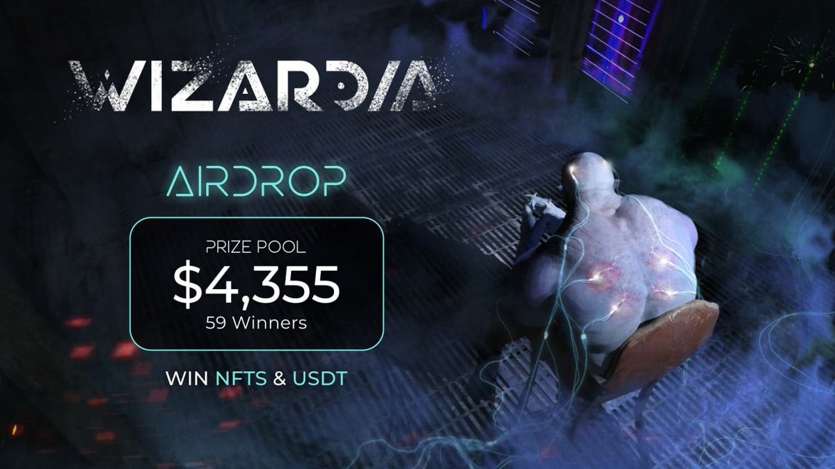 🔥Wizardia 🚀Join link : wn.nr/MZ8cwA 🎁Reward : $4355 🏆Winner : 59 💳Wallet : BSC 🚨Last Day : 8 August TG: t.me/whitelistairdr… #Wizardia #airdrop #giveaway #bitcoin #cryptocurrency #crypto #nft #blockchain #btc #ethereum #eth #cryptonews #coin