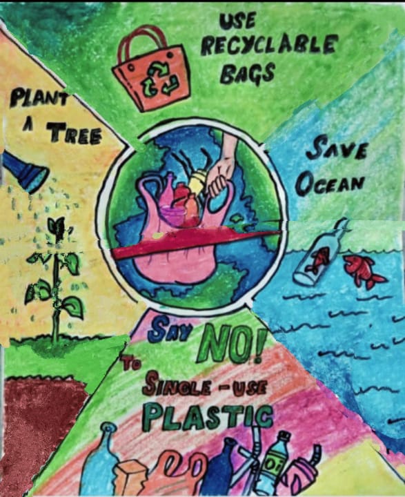 NCC_Dte_Gujarat's tweet photo. #NCCGUJARAT
#Posters for Awareness
Artistic posters made by cadets of Parekh Mehta H/S Govt School Jafrabad, a coastal area institute of 7 NU, Jamnagar Gp on "No Single use Plastic" . 
@HQ_DG_NCC
@drajaykumar_ias
@CMOGuj
@DefencePro_Guj
@GovernorofGuj
@SpokespersonMoD https://t.co/HgxKDWqO48