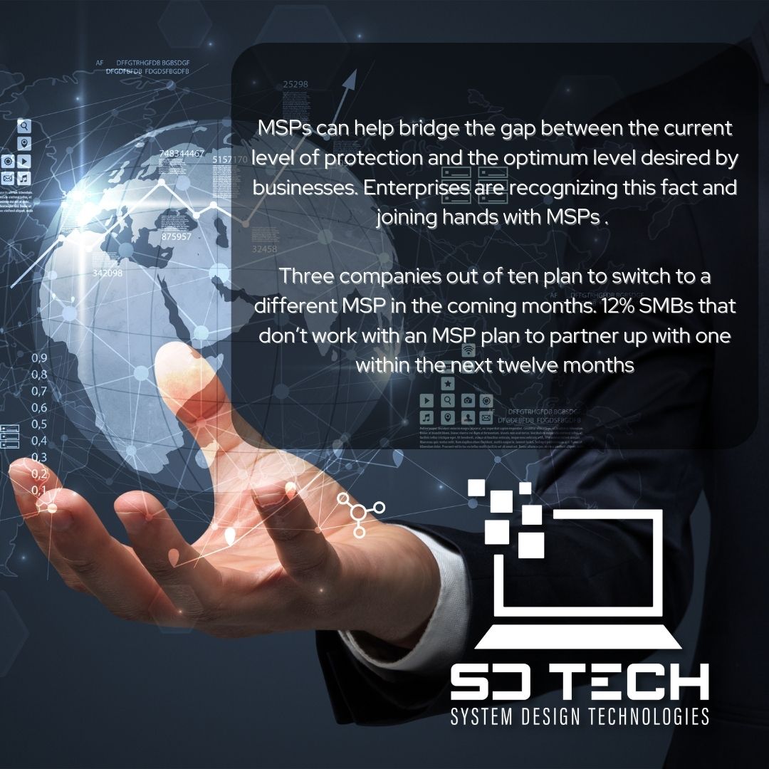sdtechnet's tweet photo. If your company is considering a MSP SD Tech can assist in bridging the gap between the current level of protection your company has and the optimum level of protection it needs. 
#MSP #optimumprotection #cyberattacks #SDTech https://t.co/fD52oXsxbU