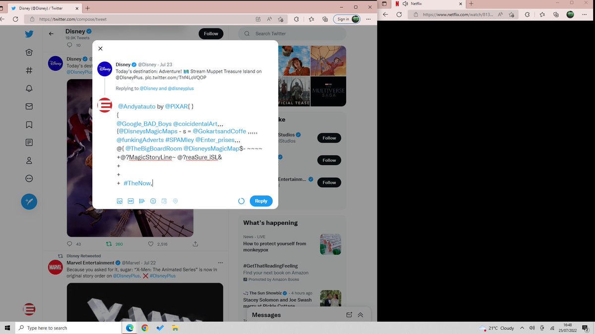 RadioDeathStar's tweet photo. @Disney @disneyplus @Andyatauto by @PiXAR{ }
{
@Google_BAD_Boys @coicidentalArt,,, {@DisneysMagicMaps - s = @GokartsandCoffe ,,,,,
@funkingAdverts #SPAMley @Enter_prises,,, 
@{ @TheBigBoardRoom @DisneysMagicMap$- ~~~~
+@?MagicStoryLine~ @?reaSure_iSL&amp;
+
+
+  #TheNow, https://t.co/uFN74tyftO