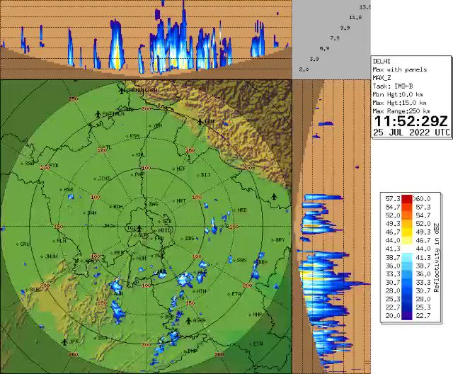timesofindia's tweet photo. #Thunderstorms with light to moderate intensity rain over isolated places and gusty winds with speed of 30-40 Km/h would occur over and adjoining areas of #Delhi (#VasantKunj, #HauzKhas, #Malviyanagar, #Mahrauli, #Deramandi), #NCR during next 2 hours: #IMD https://t.co/rnAMIth7Vl