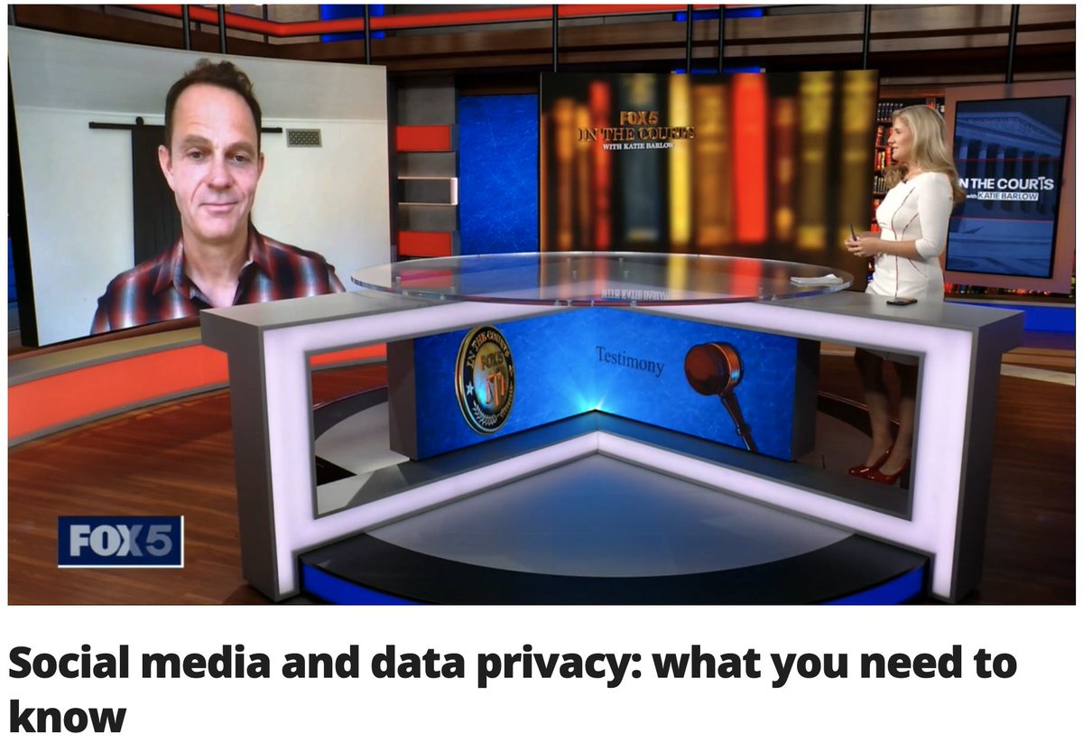 TerraTrueHQ's tweet photo. .@TerraTrueHQ's @chris_handman spoke with @katieleebarlow on @fox5dc about what privacy means to businesses and consumers now and in the future with the potential federal privacy law looming. Watch > https://t.co/547Nq7xYDL #privacycompliance #dataprivacy #ShiftLeftPrivacy https://t.co/lpq0PMo5WD