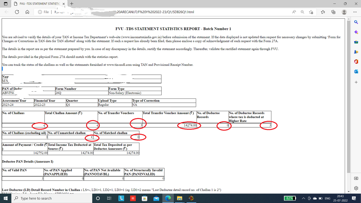 Pradeep925793's tweet photo. @Protean_Tech Error not resolved statistical report showing incorrect figures. Tax deducted at higher rate showing as we have not selected for Higher Rate deductions and other details also showing incorrect figures @FinMinIndia @PMOIndia @narendramodi @nsitharaman @nsitharamanoffc https://t.co/9B0LE8FooN
