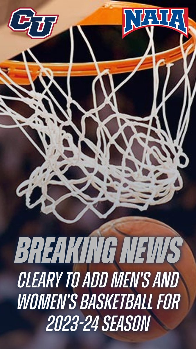 Coming to Cleary next year: Men's and Women's Basketball