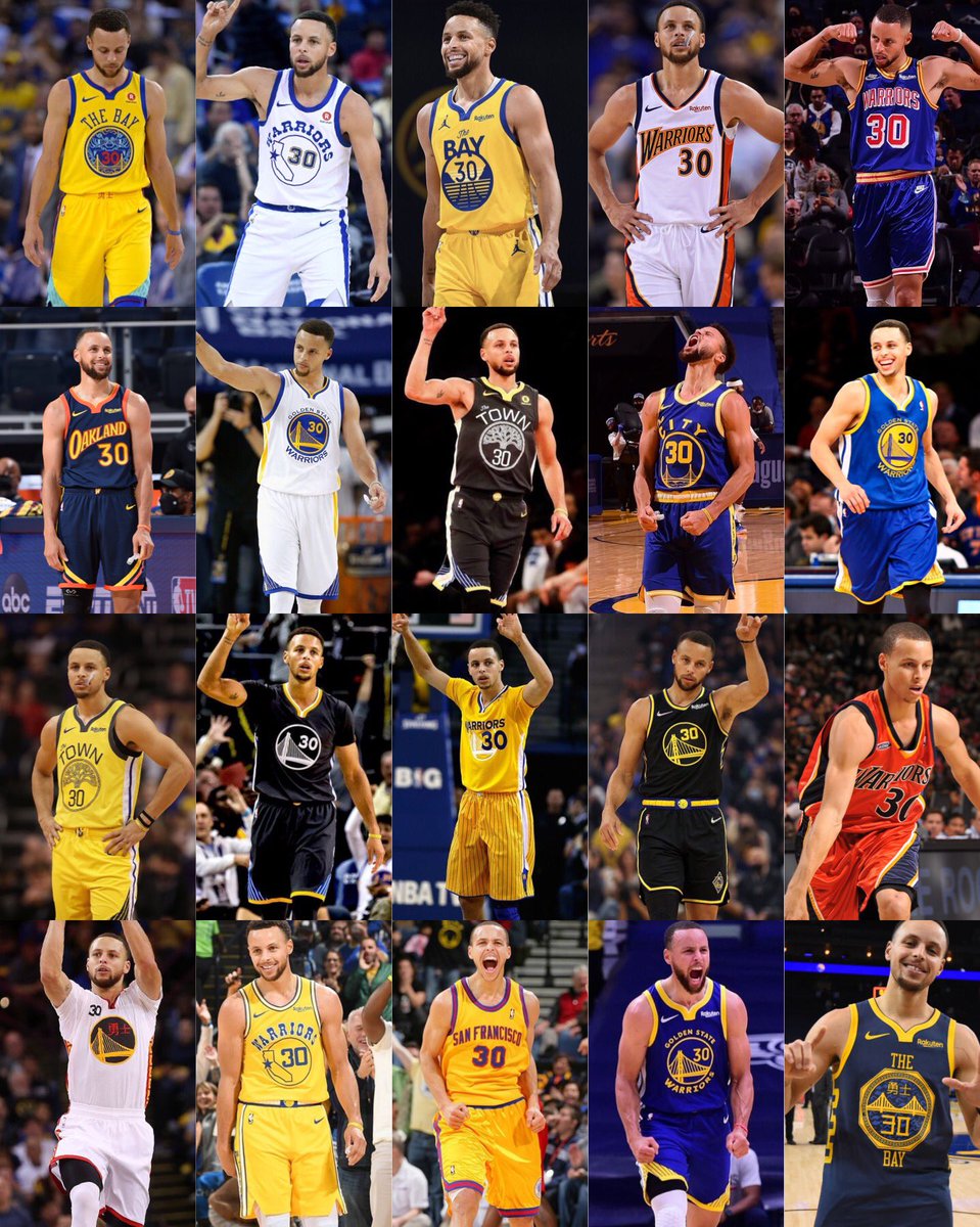 Curry_Muse's tweet photo. Which one is your favorite Steph Curry’s jersey? https://t.co/9uSnYSOHe6
