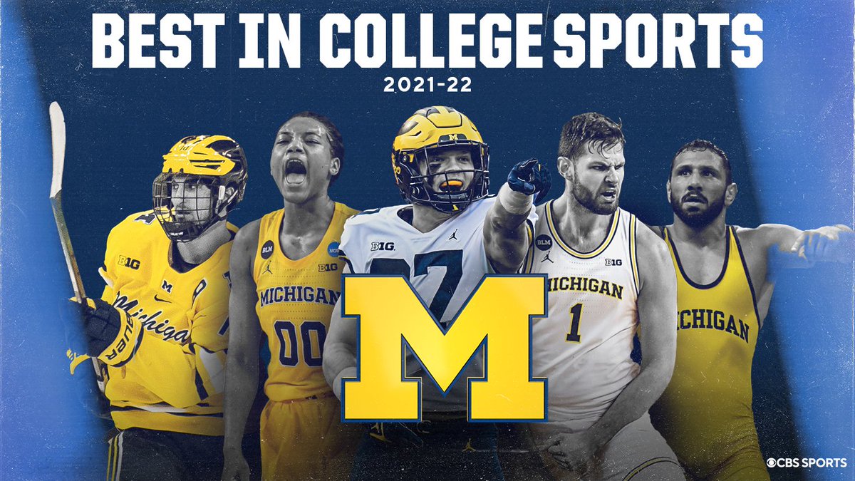 CBS Sports (@cbssports) on Twitter photo Congratulations to <a href="/UMichAthletics/">Michigan Athletics 〽️</a>, which has been named <a href="/CBSSports/">CBS Sports</a>’ Best in College Sports award winner for the 2021-22 athletic season.
Check out the complete Best in College Sports rankings: cbssports.com/college-footba… Congratulations to <a href="/UMichAthletics/">Michigan Athletics 〽️</a>, which has been named <a href="/CBSSports/">CBS Sports</a>’ Best in College Sports award winner for the 2021-22 athletic season.
Check out the complete Best in College Sports rankings: cbssports.com/college-footba…