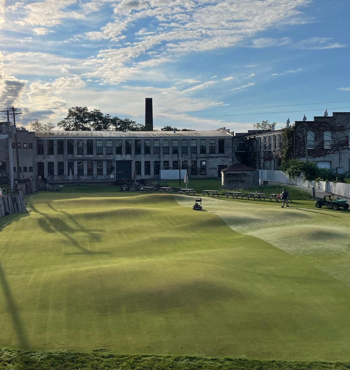Welter's Folly is mowed every morning at 6AM. The easy way out would be use astroturf, or scale back from 30-thousand square feet. But much like our commitment to hand-making each of our spirits, there's no shortcuts. Just dedication to give you an exceptional putting experience.