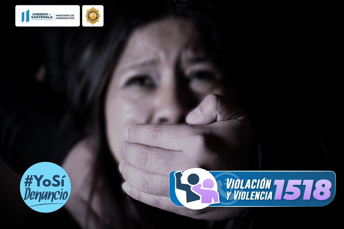 La violación y el maltrato son actos penados por la ley, denúncielo al 📲1518, su llamada será atendida de manera confidencial.

#YoSíDenuncio <a href="/mingobguate/">MinGob</a>