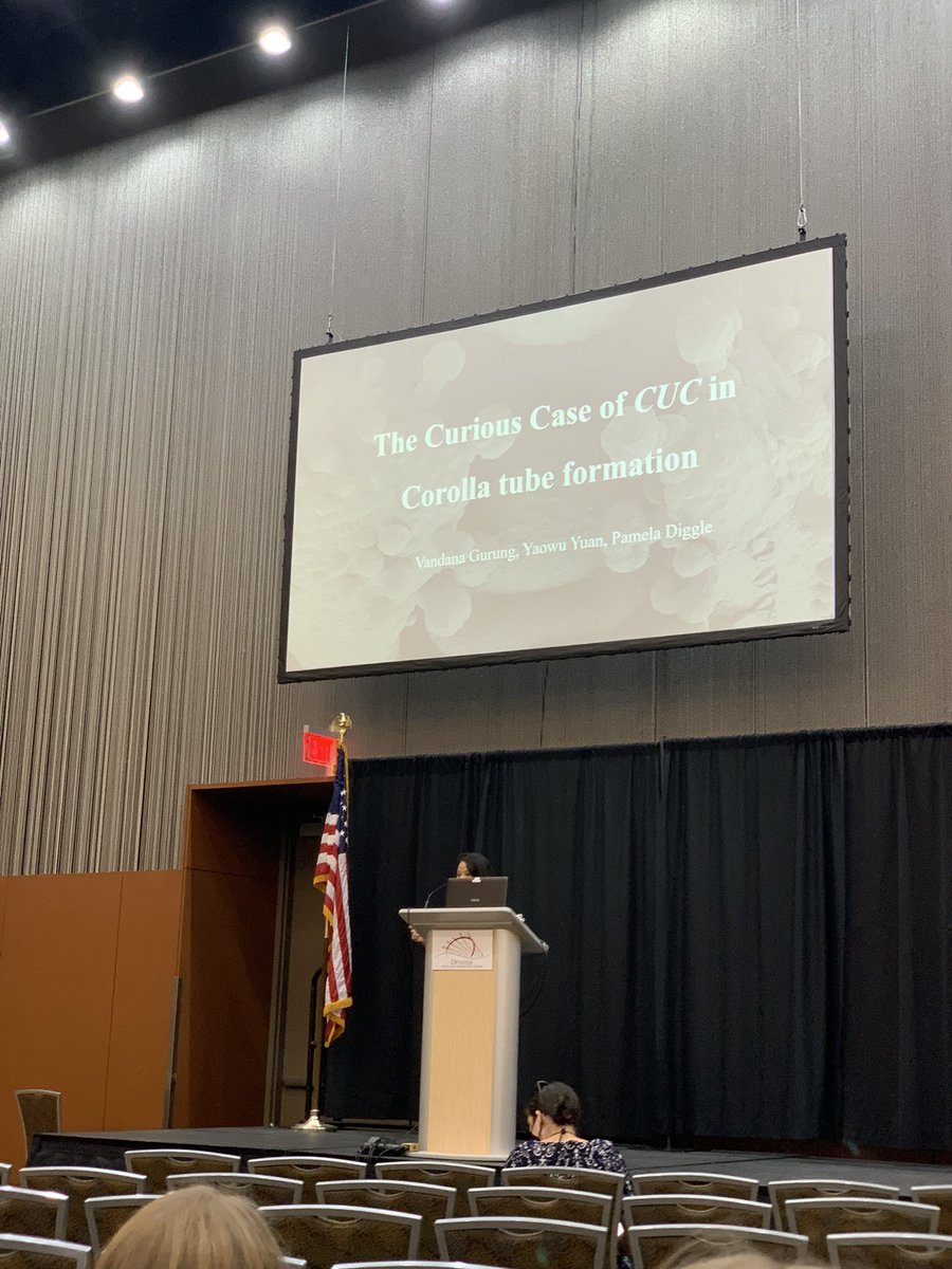 Vandana spreading #mimuluspropaganda with a wonderful talk in CUC function in corolla tube formation #Botany2022