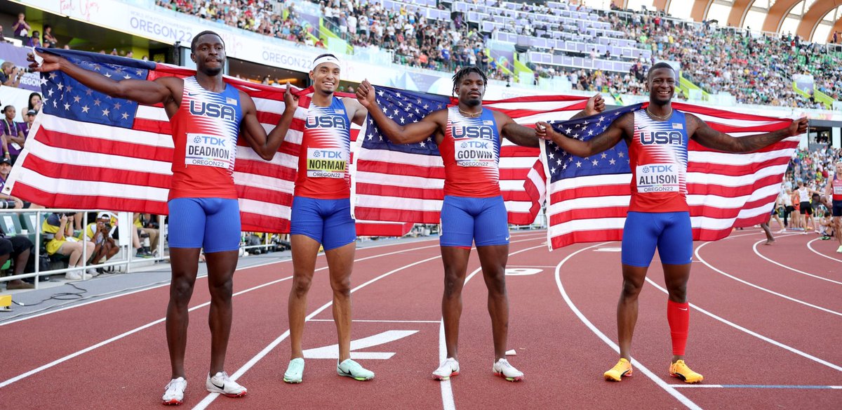 ThompsonChs's tweet image. Congratulations @IamChampallison 
Tx High School champ✅
20U World Jr. Champ ✅
SEC Indoor/Outdoor champ ✅
NCAA OUTDOOR champ ✅
World CHAMPION ✅
Olympic champion:  loading...

There are NO LIMITS on this young man.
@Clements_Track #HWPO
