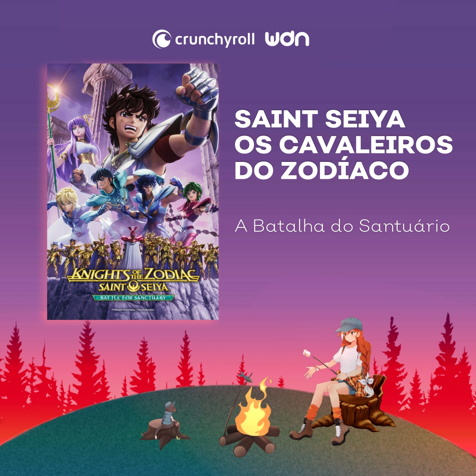 WDN - World Dubbing News on X: 🌻 Os 2 primeiros episódios de 'Saint  Seiya: Os Cavaleiros do Zodíaco - Batalha do Santuário-' estream dublado e  legendado na Crunchyroll em 31 de