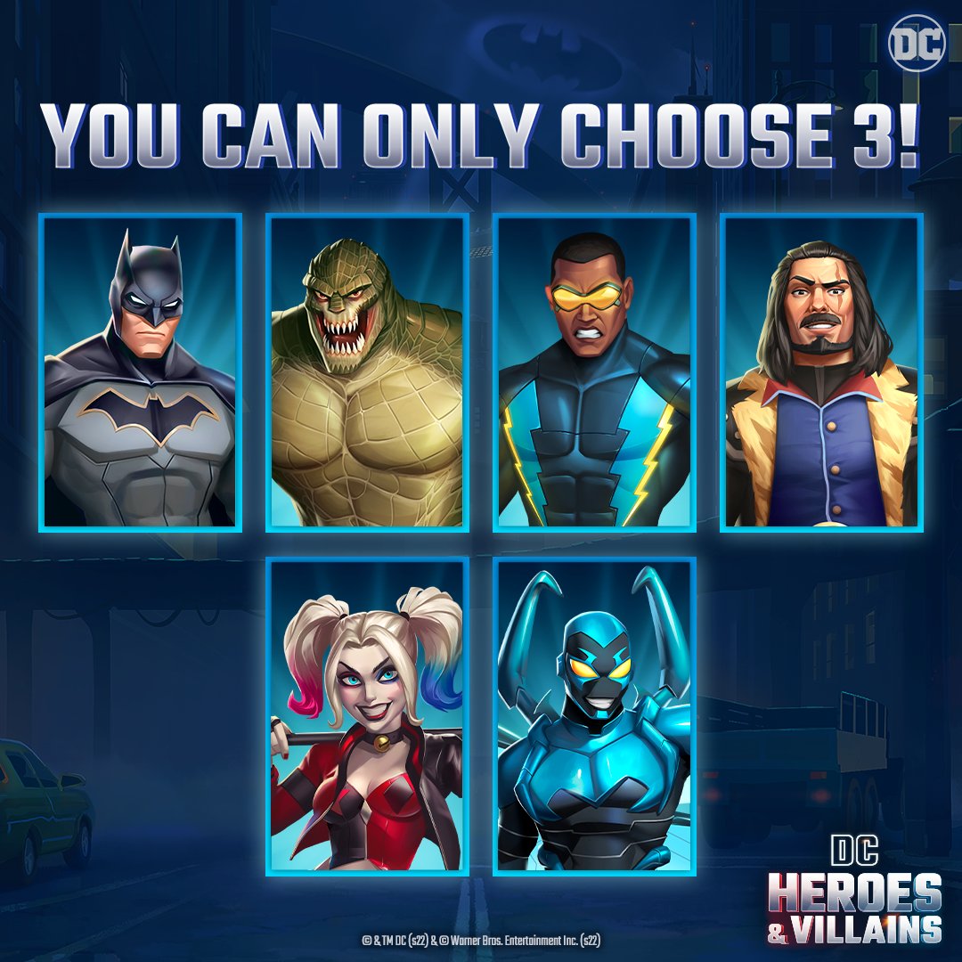 DC Heroes & Villains on Twitter "We need your help! If you had to choose, which 3️DC Characters