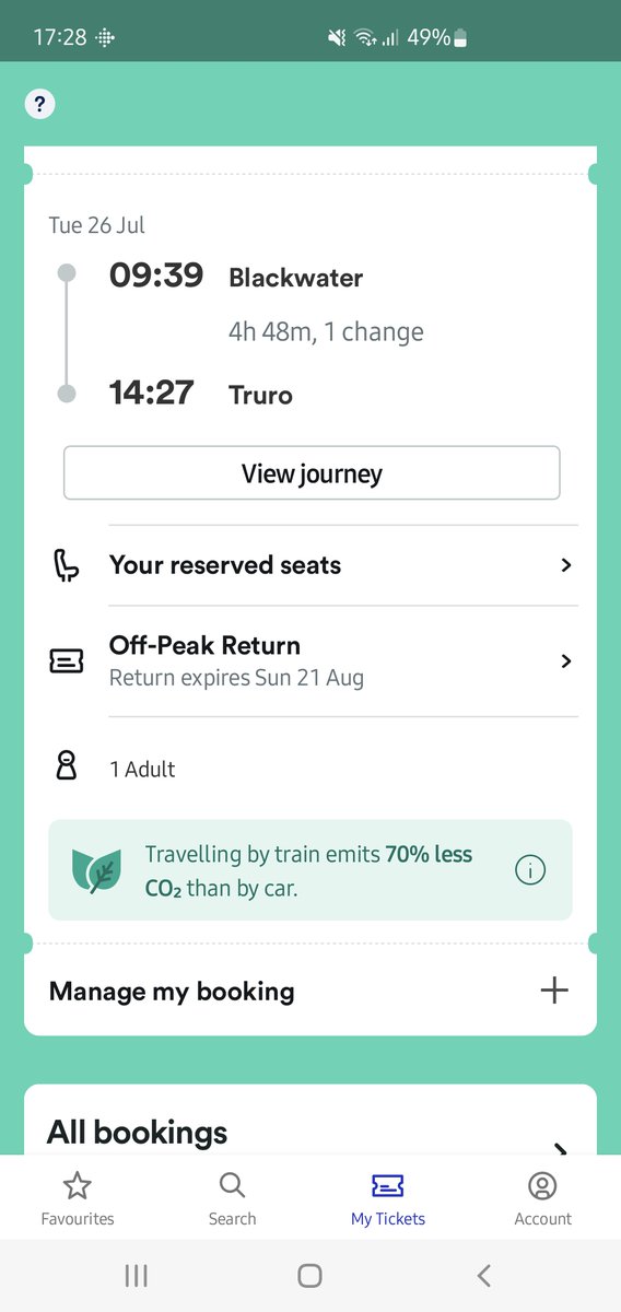 wildwildEmma's tweet photo. @thetrainline 
Can you confirm that if I can't travel tomorrow (due to covid) 
This return is valid till 21st August please? https://t.co/cpQOWybLmD