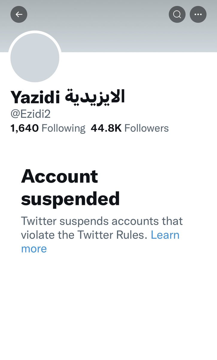 Unfortunate that the best online #Twitter advocate for the #Yezidi #Yazidi community, @ezidi2 , has been suspended. Possibly because of painful videos and photos - but these are images to show truth of #YazidiGenocide . There must be a solution - we hope his suspension is lifted.