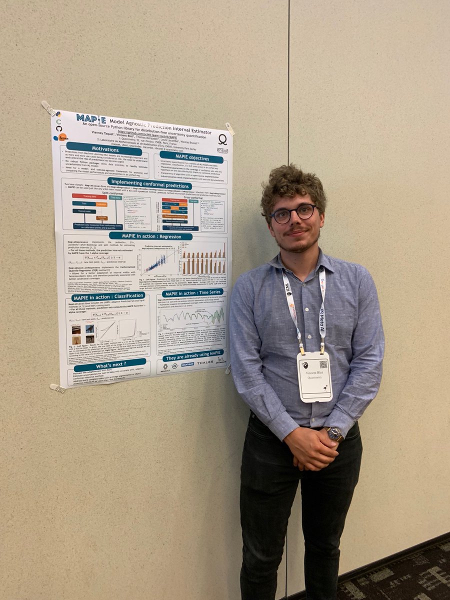 Quantmetry's tweet photo. Nos Quanters étaient à Baltimore pour présenter la librairie #opensource MAPIE 0.4.1. au workshop « Distribution-Free Uncertainty Quantification » de l'@icmlconf, dédié à la quantification des incertitudes en #machinelearning. Quelle fierté !
#IA #Data #MAPIE #Forecast #icml2022 https://t.co/erJvHt3sU2