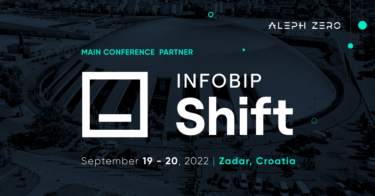 Aleph__Zero's tweet photo. Aleph Zero becomes one of the main partners of @InfobipShift, the largest developer event in Southeastern Europe. 🎉
We're glad to be supporting a conference of this scale and are looking forward to connecting with developers, startups, and corporates.
See you in Croatia! 🇭🇷 https://t.co/Zvsw6Av2g1