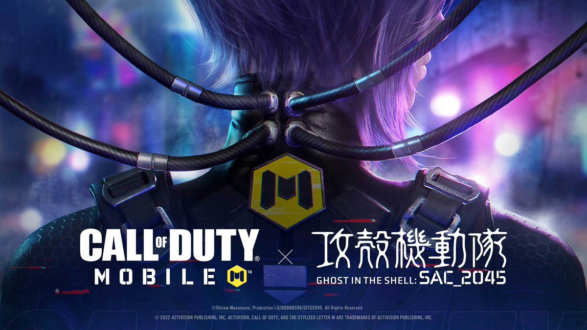 GHOST IN THE SHELL: SAC_2045 Comes to Call of Duty: Mobile in Season 7 — New Vision City. Tour a new region on Isolated, install Cyberware enhancements and complete the themed event for major rewards in Season 7: New Vision City. INTEL DROP HERE: bit.ly/3OzcsTR