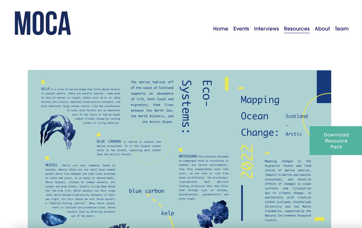 Free resource packs for @mapping_ocean about climate-driven changes to marine ecosystems, food-chain connections and migration routes of marine species between Scotland and the Arctic are now available to download on the MOCA site: mappingoceanchange.org/resources