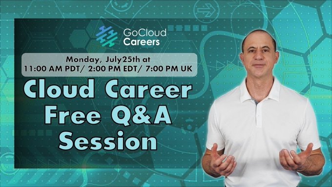 Join our live Q&A session on Youtube at 2pm EDT.This is the right place for you to ask any questions about your cloud career.#AWSCertified #100DaysofCloud #Techjobs #careeradvice #collegestudents #certification #Cloudcomputing #AWS #femtech #awsbasics 