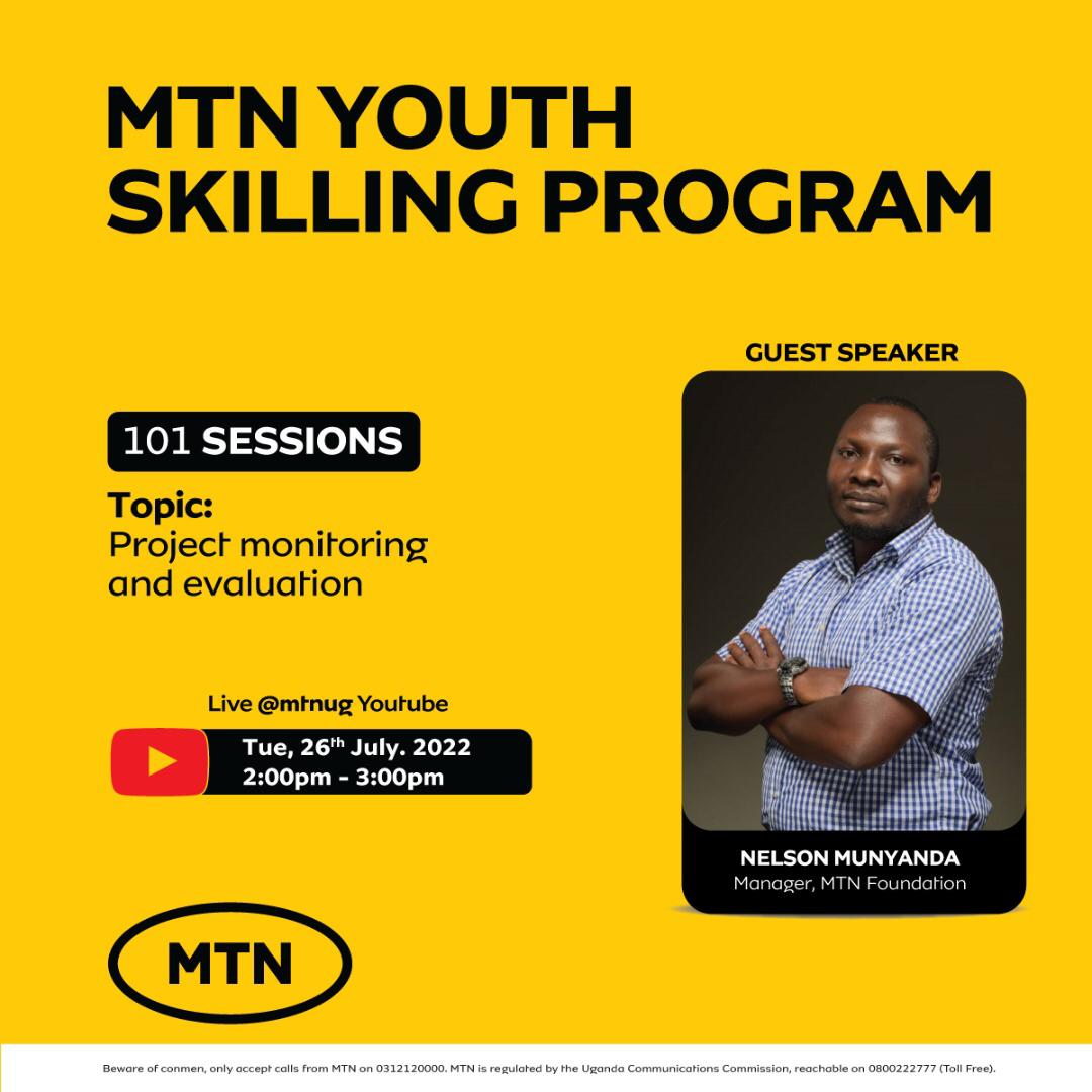 MTN Uganda (@mtnug) on Twitter photo Join us tomorrow Live on YouTube <a href="/mtnug/">MTN Uganda</a> as <a href="/nmunyanda/">Nelson Munyanda</a> our Manager #MTNFoundation talks project monitoring and evaluation from 2pm to 3pm. #DoingGoodTogether #EmpoweringYouth #MTNYouthSkilling Join us tomorrow Live on YouTube <a href="/mtnug/">MTN Uganda</a> as <a href="/nmunyanda/">Nelson Munyanda</a> our Manager #MTNFoundation talks project monitoring and evaluation from 2pm to 3pm. #DoingGoodTogether #EmpoweringYouth #MTNYouthSkilling